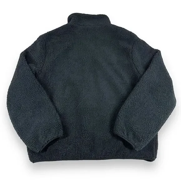 INC International Concepts Sherpa Jacket Mens Size Large L Black Full Zip Fleece - Picture 4 of 12